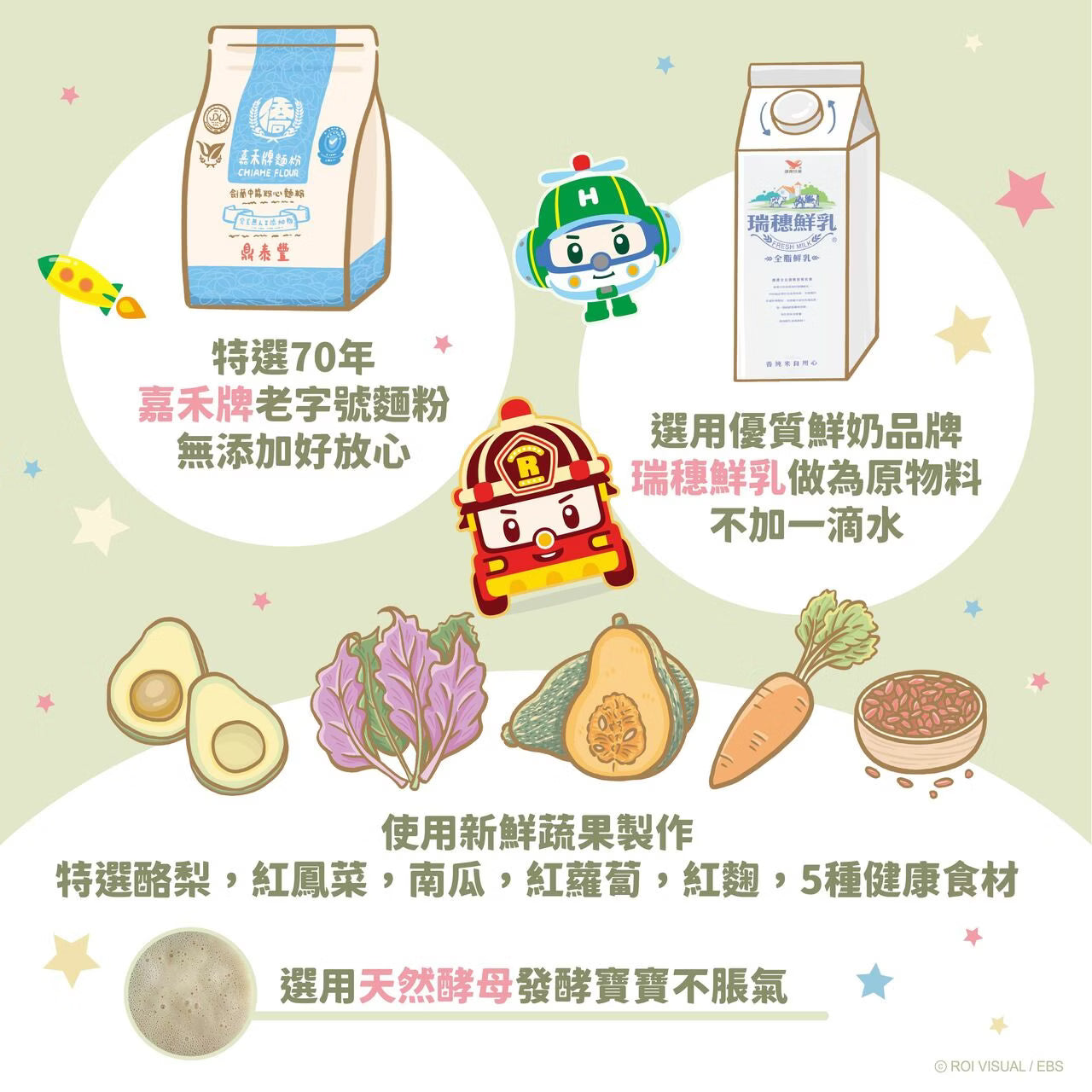 10m+ POLI 糖果鮮奶饅頭｜無糖