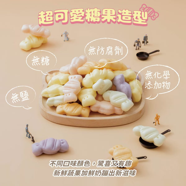 10m+ POLI 糖果鮮奶饅頭｜無糖