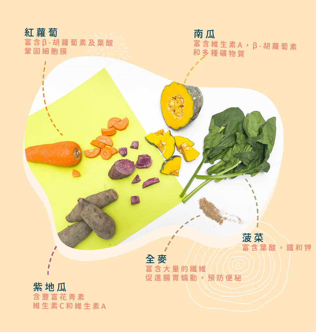 12m+ 寶寶彩色Q麵 ( 無鹽 )