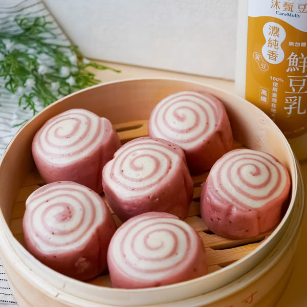 【新品】沐甄豆 草莓圈圈豆漿饅頭 | 全素